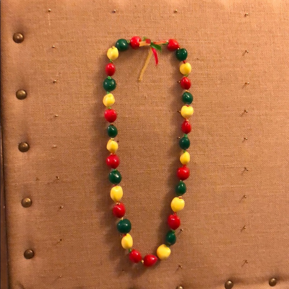 Rasta colored necklace lavahut island beaded
